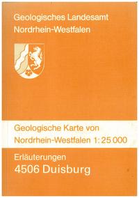 Vorderes Coverbild Geologische Karten von Nordrhein-Westfalen 1:25000 / Duisburg