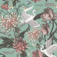 Vorderes Coverbild GreenLine - Jungle 2025 Broschürenkalender, 30x30cm, Wandkalender mit hochwertigem Papier, Platz für Notizen, internationale Feiertage und dekorativer Kordel