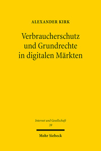 Vorderes Coverbild Verbraucherschutz und Grundrechte in digitalen Märkten