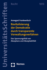Vorderes Coverbild Revitalisierung der Demokratie durch transparente Verwaltungsverfahren