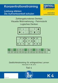 Vorderes Coverbild K4 - Konzentrationstraining - Teil 4