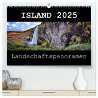 Vorderes Coverbild Island 2025 Landschaftspanoramen (hochwertiger Premium Wandkalender 2025 DIN A2 quer), Kunstdruck in Hochglanz