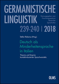 Vorderes Coverbild Deutsch als Minderheitensprache in Italien