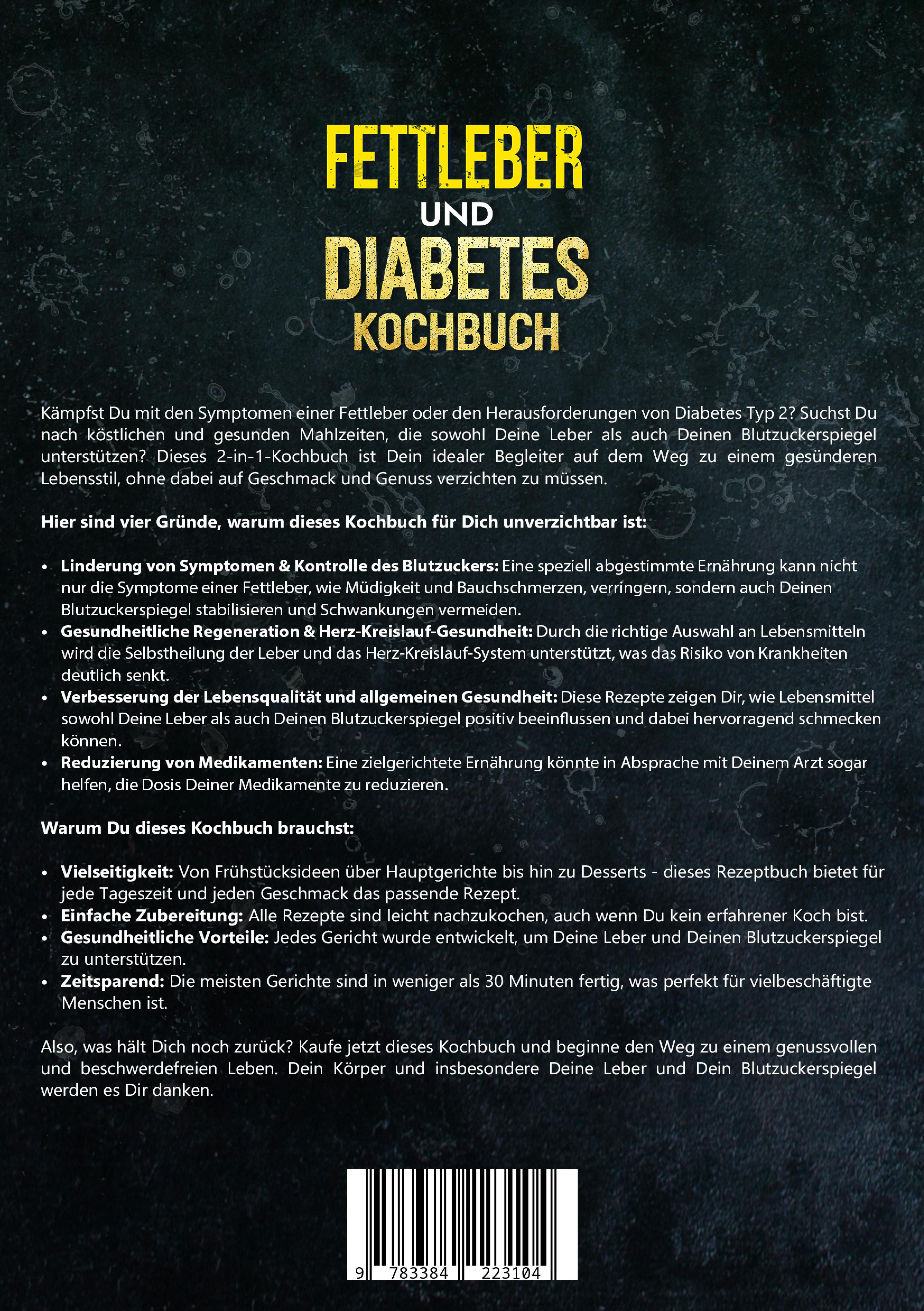 Rückseitencover Fettleber und Diabetes Kochbuch