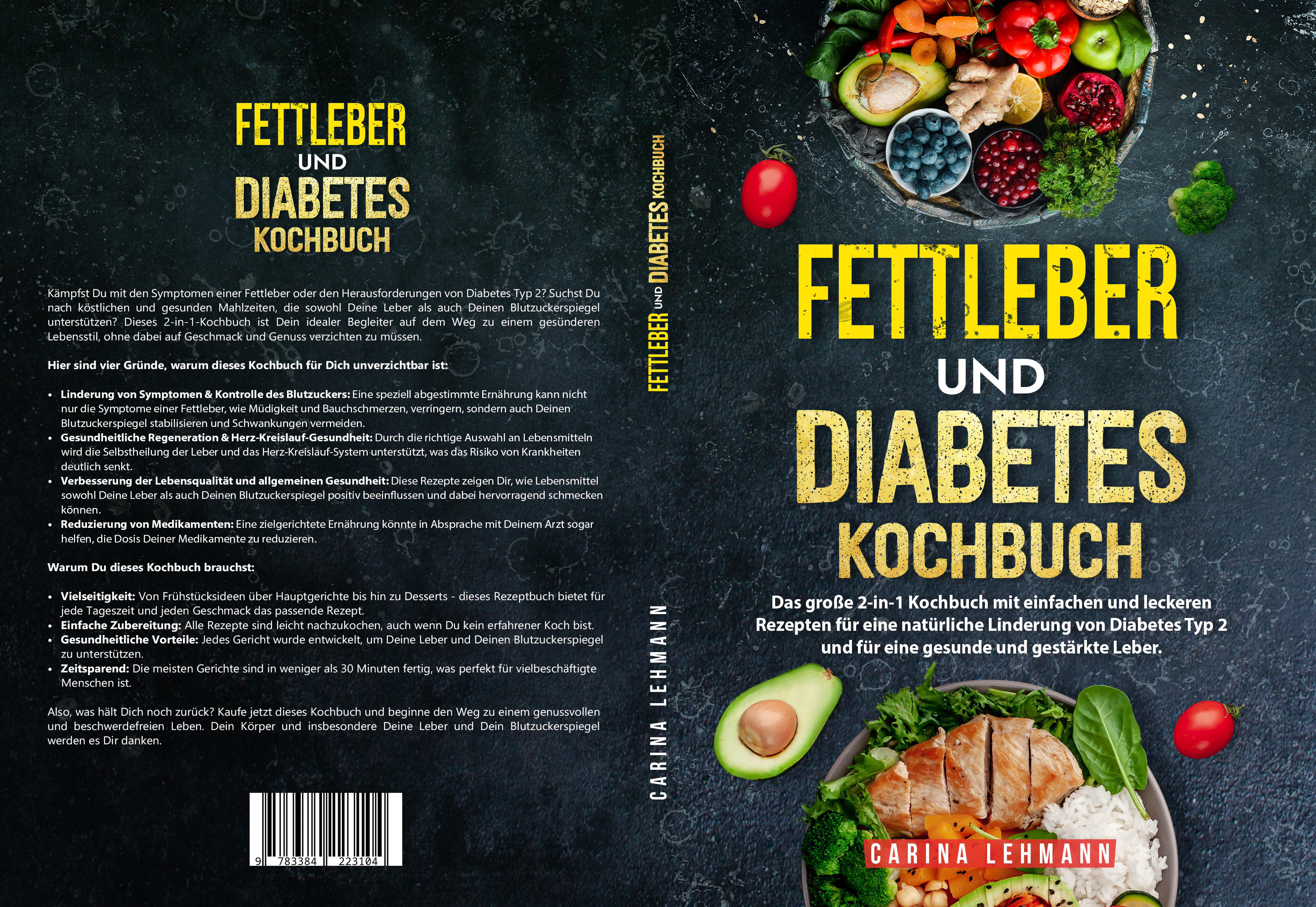 Gesamtes Coverbild Fettleber und Diabetes Kochbuch