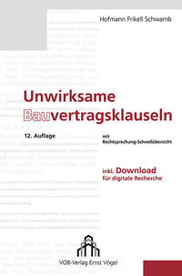 Vorderes Coverbild Unwirksame Bauvertragsklauseln