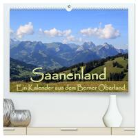 Vorderes Coverbild Saanenland. Ein Kalender aus dem Berner Oberland (hochwertiger Premium Wandkalender 2025 DIN A2 quer), Kunstdruck in Hochglanz