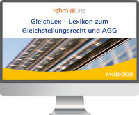 Vorderes Coverbild GleichLex - Lexikon zum Gleichstellungsrecht und AGG online