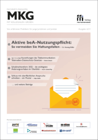 Vorderes Coverbild MkG-Fachinfomagazin Ausgabe 06/21