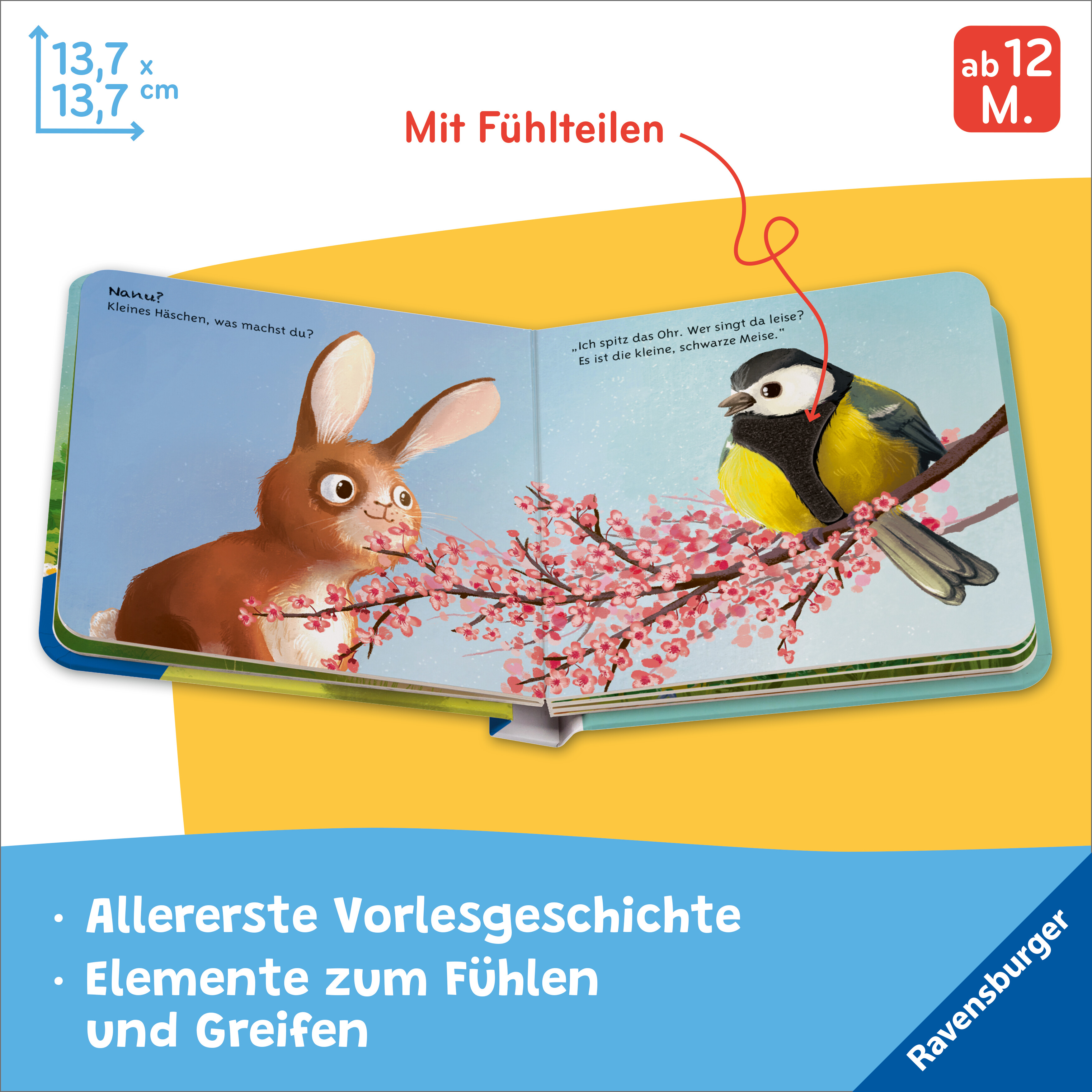 Beispielinhalt (Bild) Mein liebstes Vorlese-Fühlbuch - Der kleine Hase