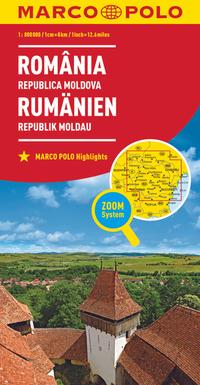 Vorderes Coverbild MARCO POLO Länderkarte Rumänien, Republik Moldau 1:800.000
