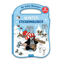 Vorderes Coverbild Trötsch Der kleine Maulwurf Winter-Stickermalbuch