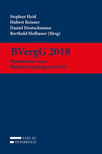 Vorderes Coverbild BVergG 2018