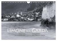 Vorderes Coverbild Limone sul Garda schwarzweiß (Wandkalender 2025 DIN A4 quer), CALVENDO Monatskalender