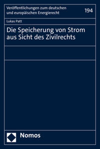Vorderes Coverbild Die Speicherung von Strom aus Sicht des Zivilrechts