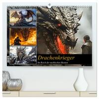 Vorderes Coverbild Drachenkrieger (hochwertiger Premium Wandkalender 2025 DIN A2 quer), Kunstdruck in Hochglanz