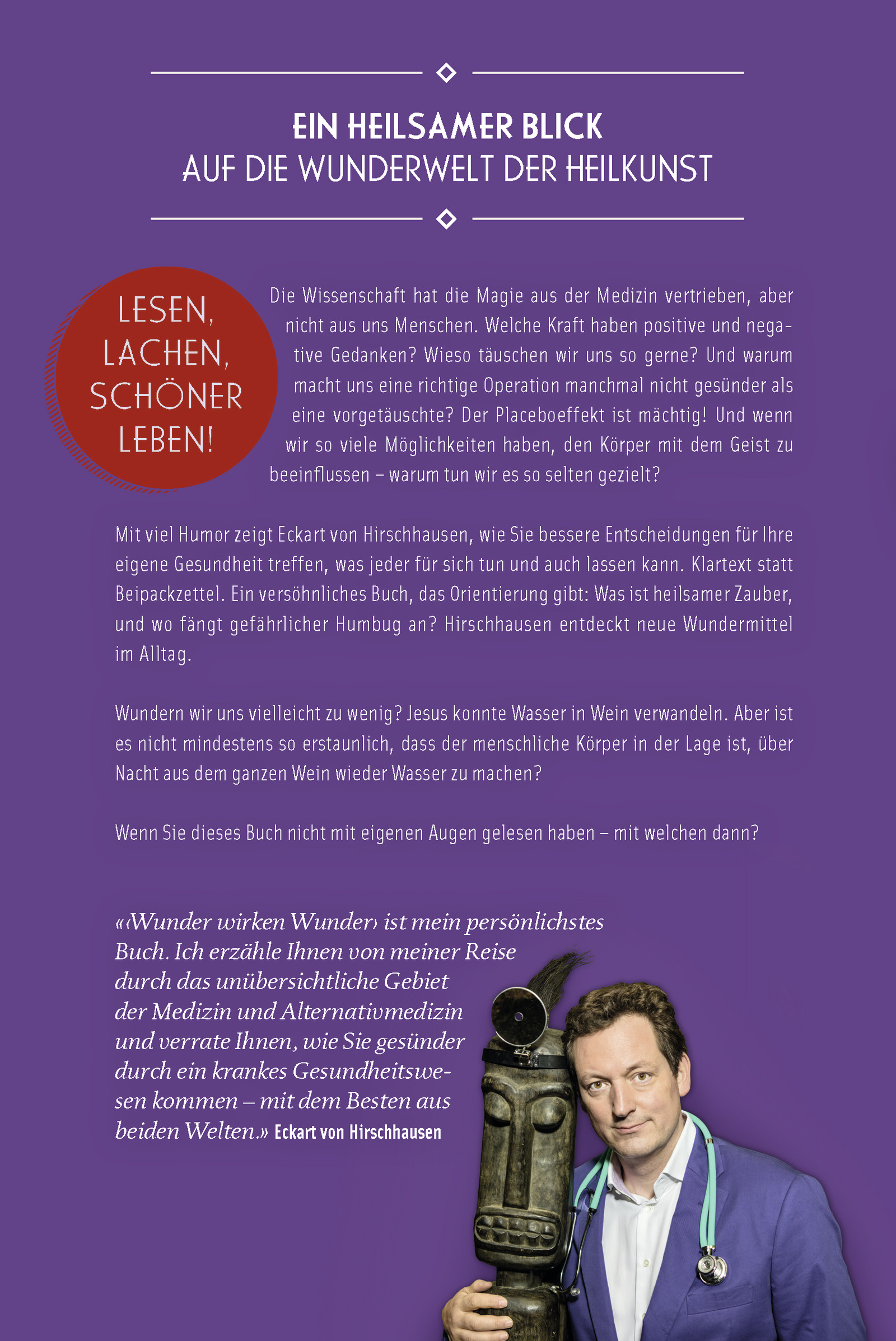 Rückseitencover Wunder wirken Wunder