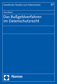 Vorderes Coverbild Das Bußgeldverfahren im Datenschutzrecht