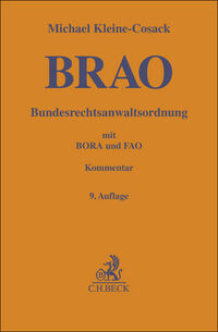 Vorderes Coverbild Bundesrechtsanwaltsordnung