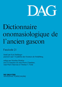 Vorderes Coverbild Dictionnaire onomasiologique de l’ancien gascon (DAG). Fascicule 21