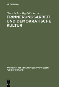 Vorderes Coverbild Erinnerungsarbeit und demokratische Kultur