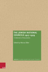 Vorderes Coverbild The Jewish National Councils 1917–1919