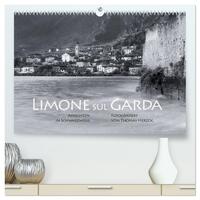 Vorderes Coverbild Limone sul Garda schwarzweiß (hochwertiger Premium Wandkalender 2025 DIN A2 quer), Kunstdruck in Hochglanz