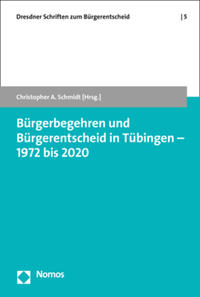 Vorderes Coverbild Bürgerbegehren und Bürgerentscheid in Tübingen – 1972 bis 2020