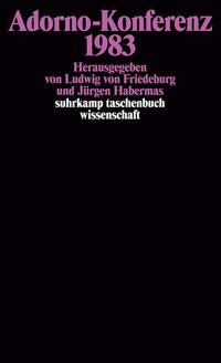 Vorderes Coverbild Adorno-Konferenz 1983
