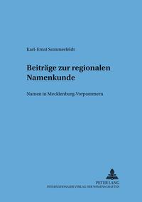 Vorderes Coverbild Beiträge zur regionalen Namenkunde