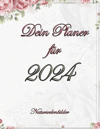 Vorderes Coverbild Dein Planer für 2024 - Vintage-Design