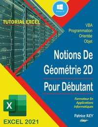Vorderes Coverbild Notions de geometrie 2d avec excel 2021