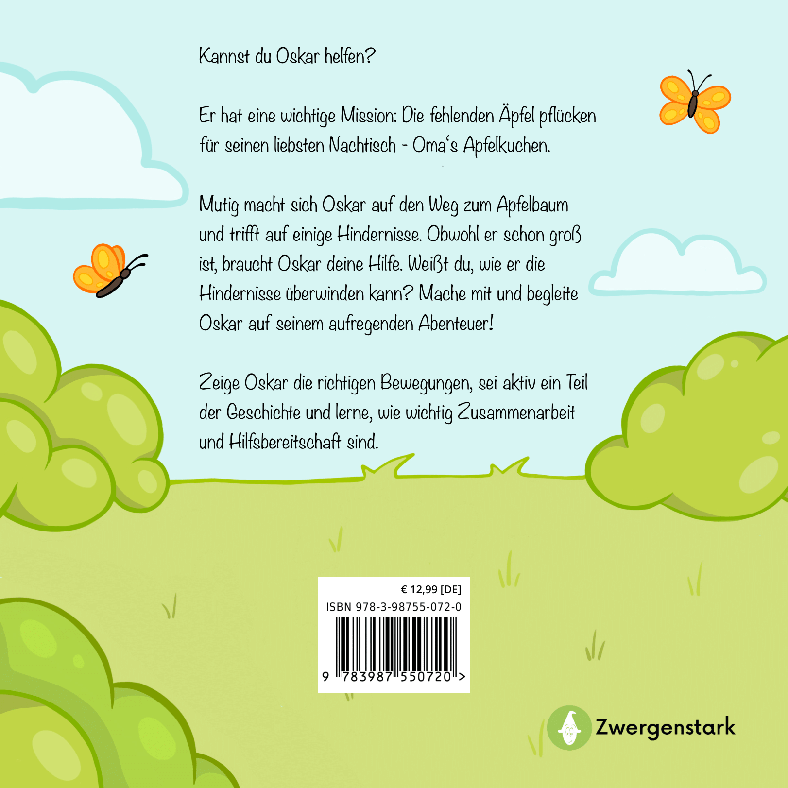 Rückseitencover Oskar und der Apfelbaum - Ein Mitmach-Abenteuer