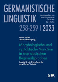 Vorderes Coverbild Morphologische und syntaktische Variation in den deutschen Regionalsprachen
