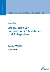 Vorderes Coverbild Organisation von Subskription im Maschinen- und Anlagenbau