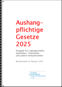 Vorderes Coverbild Aushangpflichtige Gesetze 2025