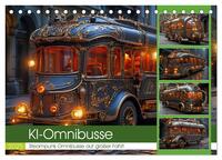 Vorderes Coverbild KI-Omnibusse (Tischkalender 2025 DIN A5 quer), CALVENDO Monatskalender