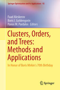Vorderes Coverbild Clusters, Orders, and Trees: Methods and Applications