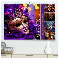 Vorderes Coverbild MASKEN - poetisch und verträumt (hochwertiger Premium Wandkalender 2025 DIN A2 quer), Kunstdruck in Hochglanz