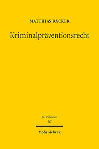 Vorderes Coverbild Kriminalpräventionsrecht