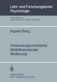 Vorderes Coverbild Anwendungsorientierte Multidimensionale Skalierung
