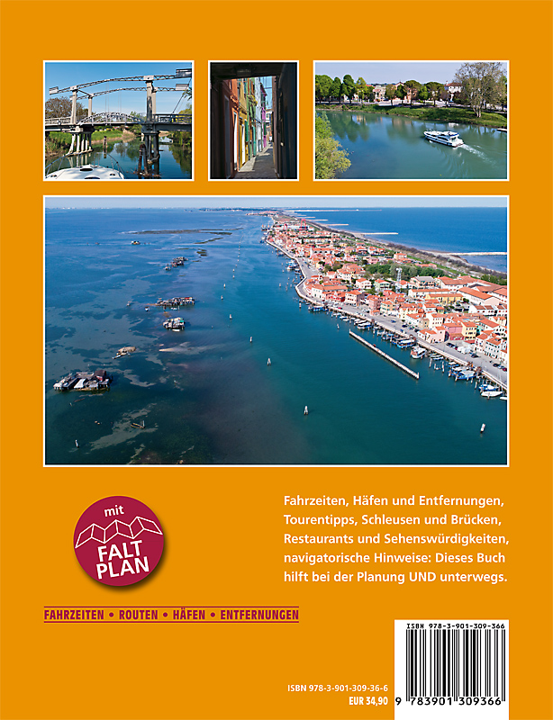 Rückseitencover Mit dem Boot durch Italien