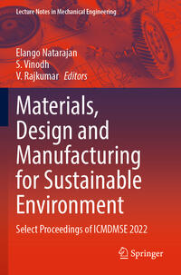 Vorderes Coverbild Materials, Design and Manufacturing for Sustainable Environment