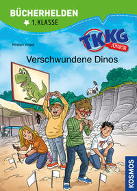 Vorderes Coverbild TKKG Junior, Bücherhelden 1. Klasse, Verschwundene Dinos