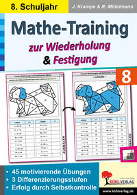 Vorderes Coverbild Mathe-Training zur Wiederholung und Festigung / Klasse 8