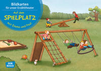 Vorderes Coverbild Auf dem Spielplatz mit Emma und Paul. Kamishibai Bildkartenset.