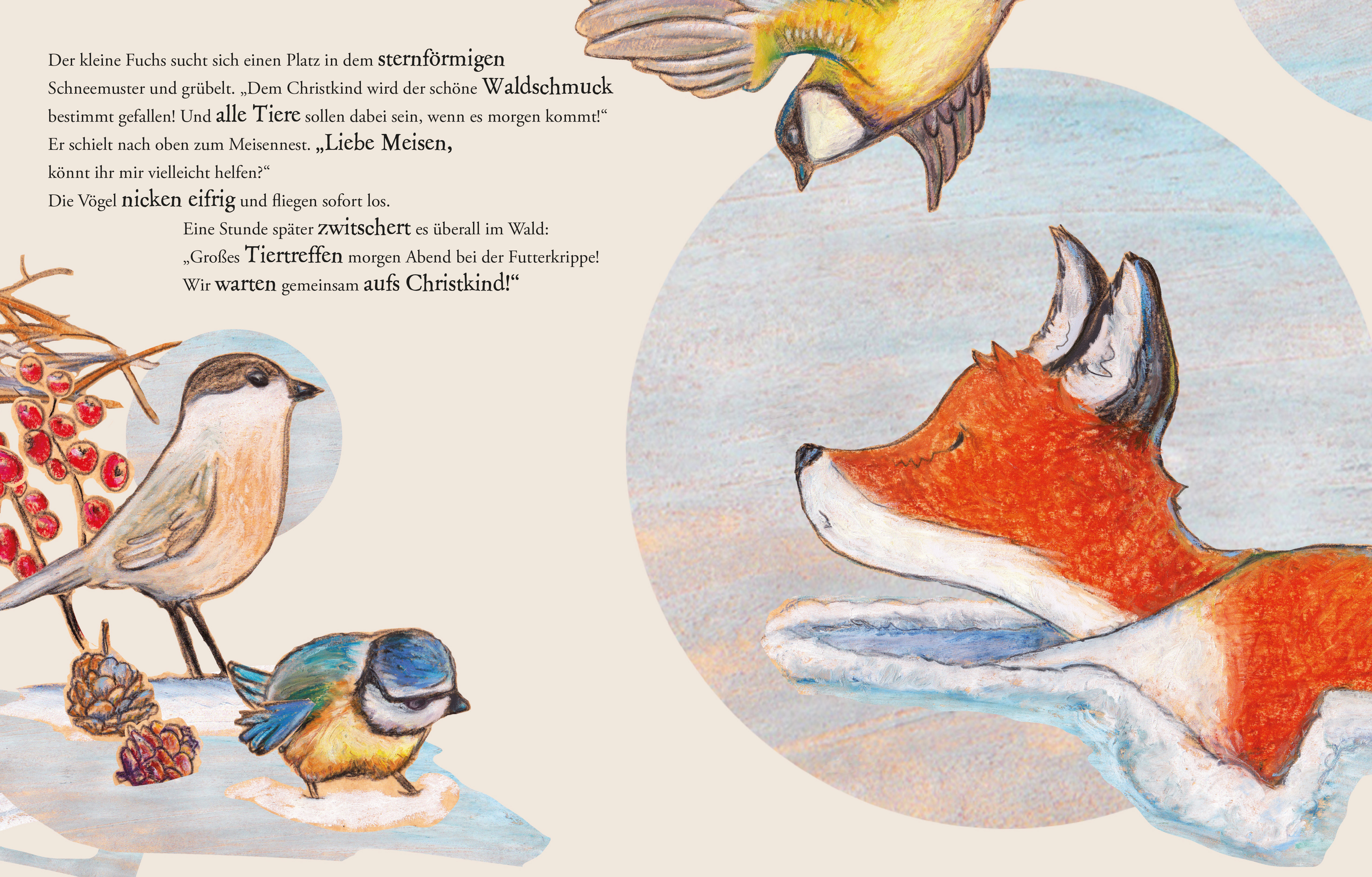 Beispielinhalt (Bild) Wie der kleine Fuchs das Christkind sucht - Jubiläumsausgabe