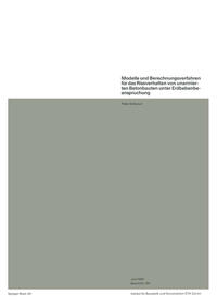 Vorderes Coverbild Modelle und Berechnungsverfahren für das Rissverhalten von unarmierten Betonbauten unter Erdbebenbeanspruchung