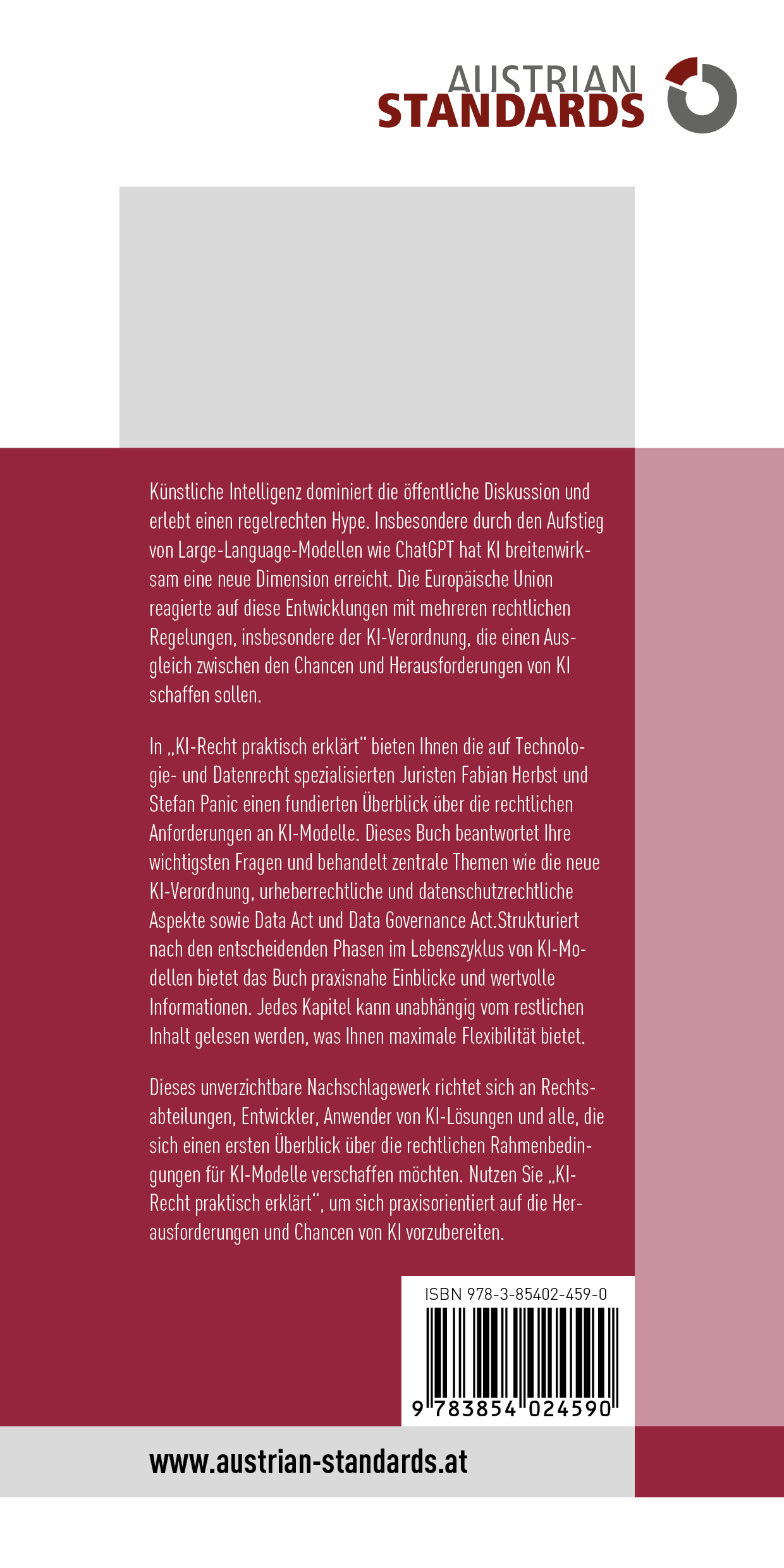 Rückseitencover KI-Recht praktisch erklärt