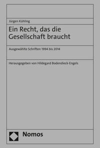 Vorderes Coverbild Ein Recht, das die Gesellschaft braucht